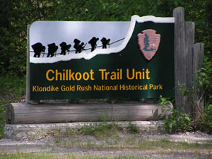 Chilkoot Trailhead, Klondike Gold Rush National Park in Skagway Alaska.